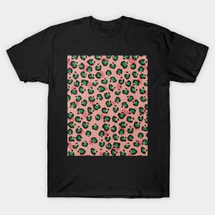 Leopard pink attern, Abstract print, Retro, Mid century art T-Shirt